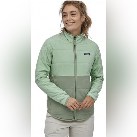 Patagonia W's M Pack In Jacket Color-block Green - Picture 13 of 13